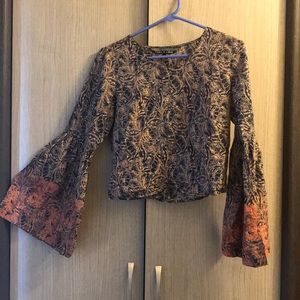 Beautiful crop top with bell sleeves